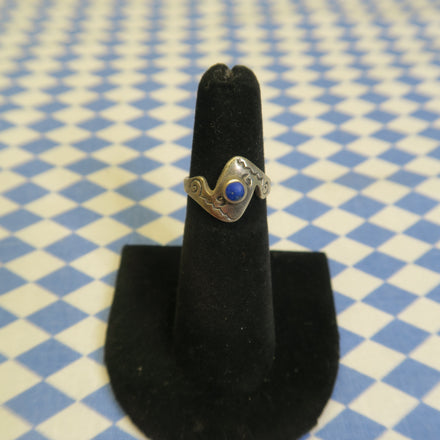 BLUE DROP SWIRLY GIRLY PINKY RING