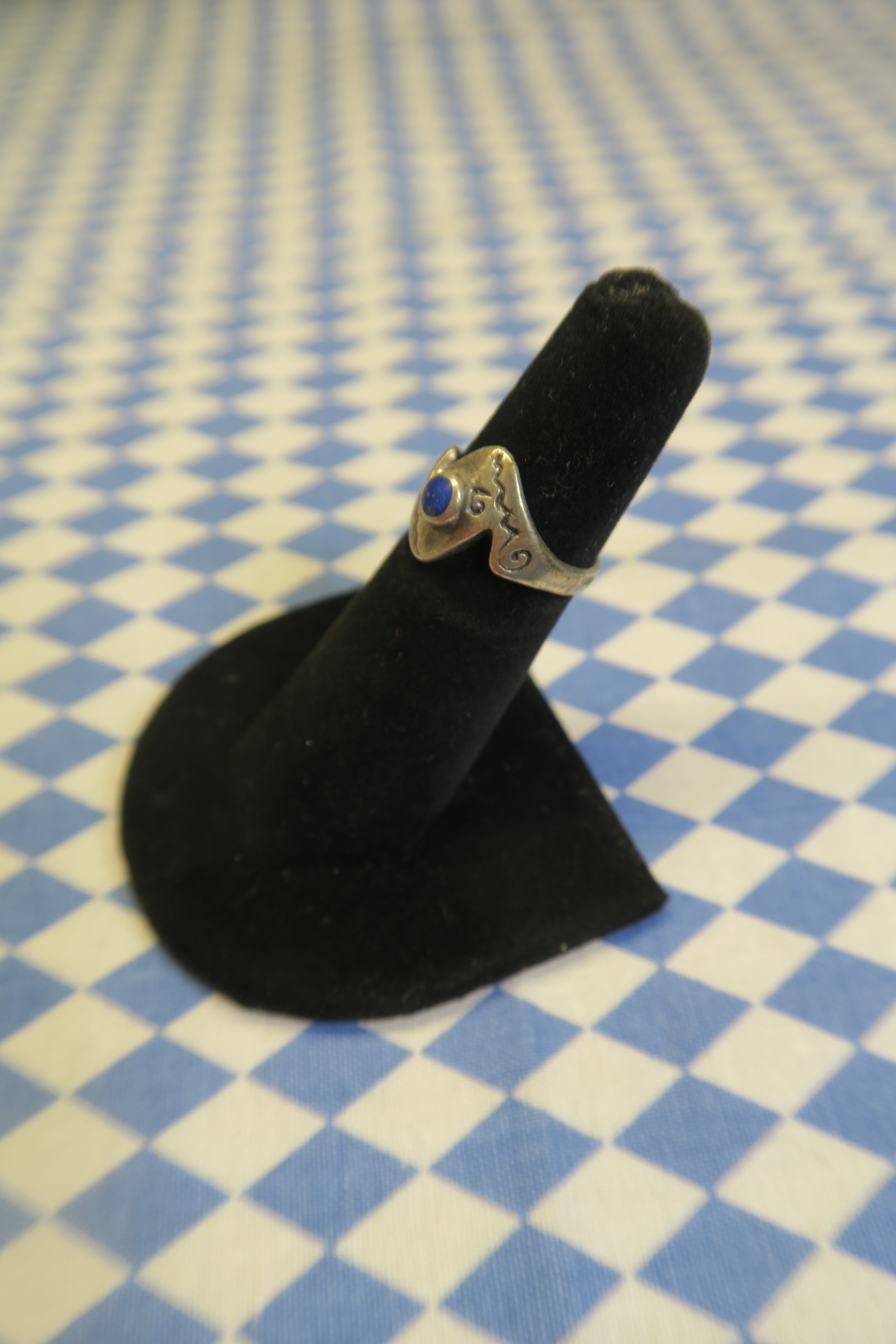 BLUE DROP SWIRLY GIRLY PINKY RING