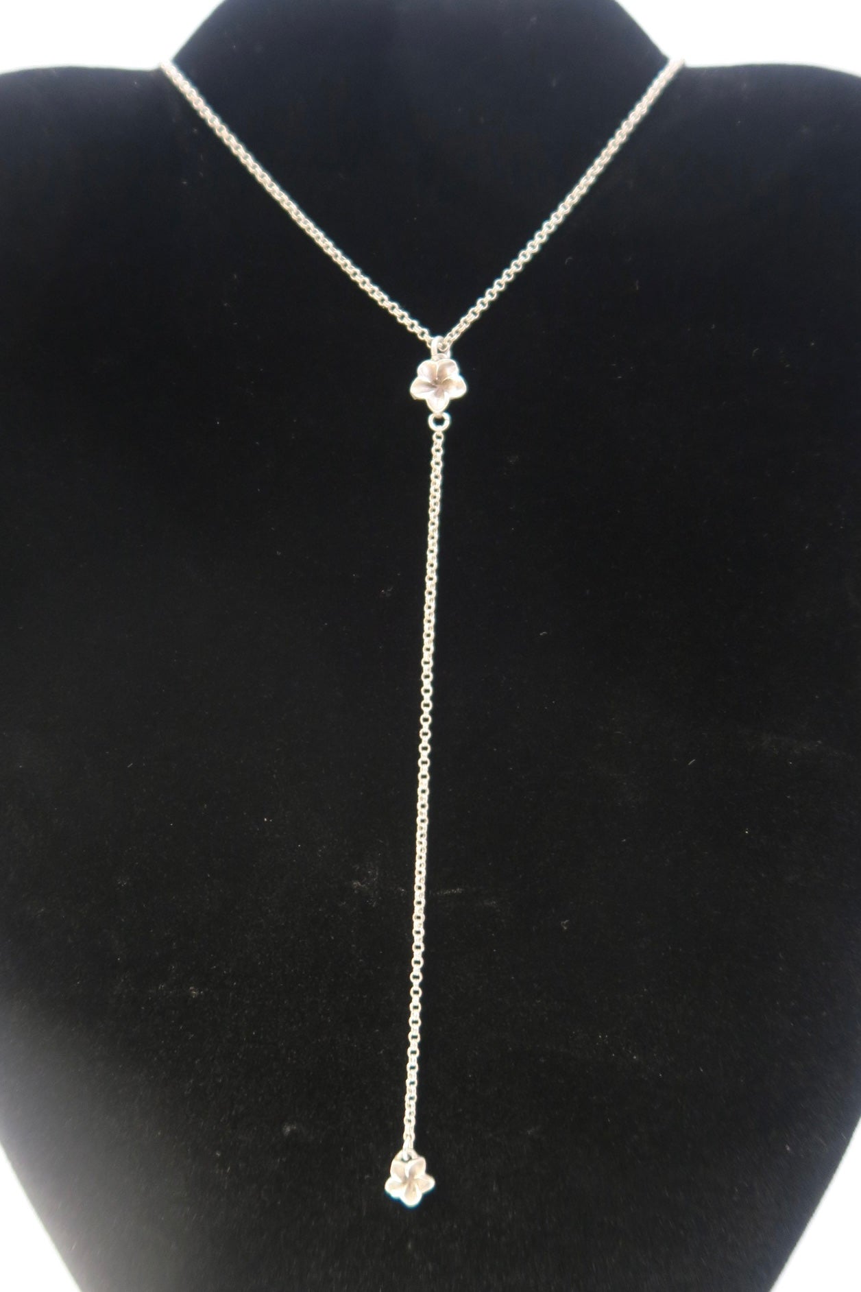 DOUBLE FLOWER DROPLET PENDANT