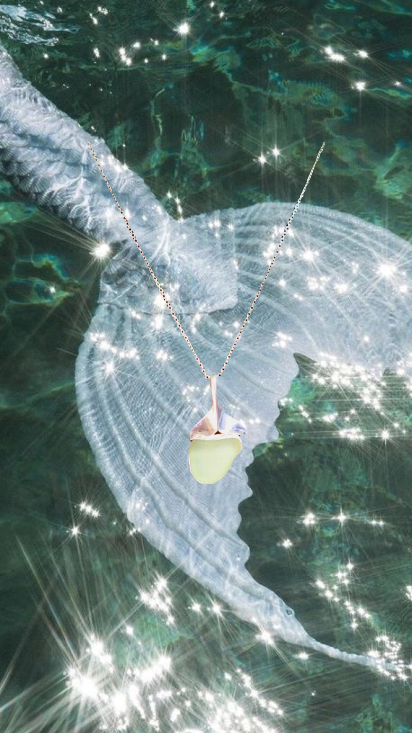 FIN & GLASS PENDANT