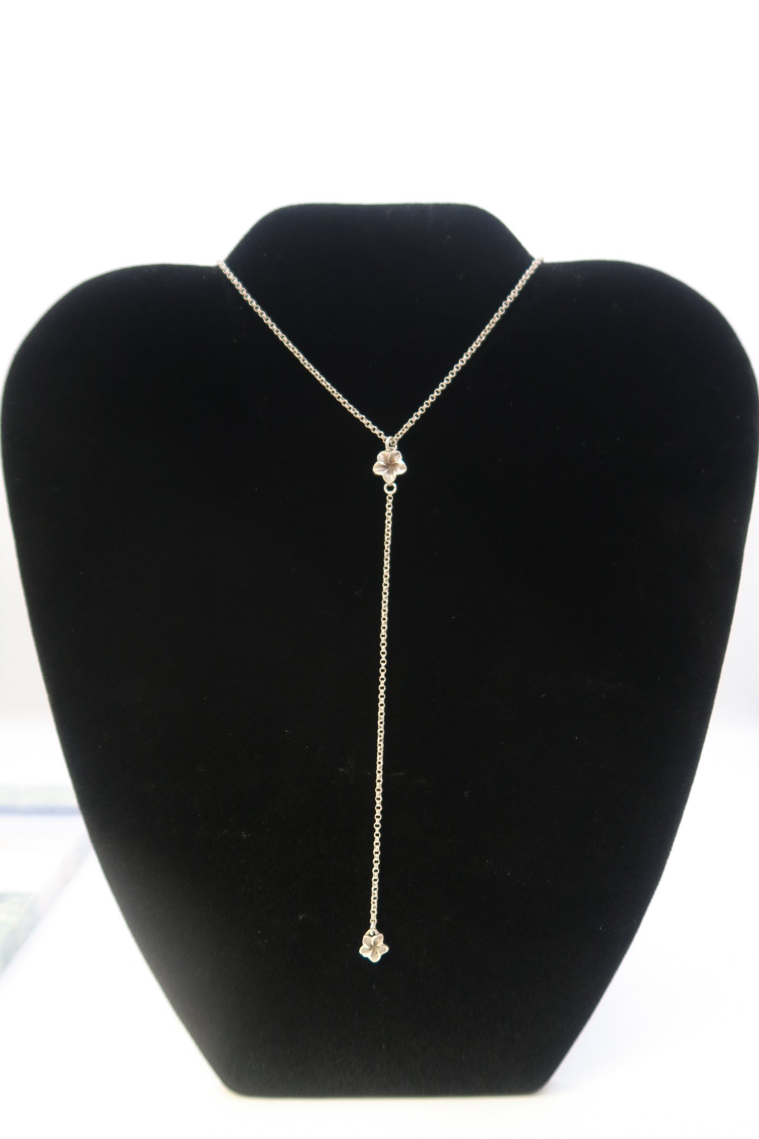 DOUBLE FLOWER DROPLET PENDANT