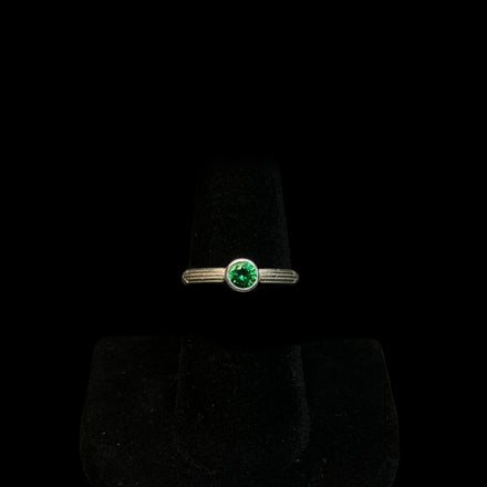 BEZEL SET EMERALD CZ