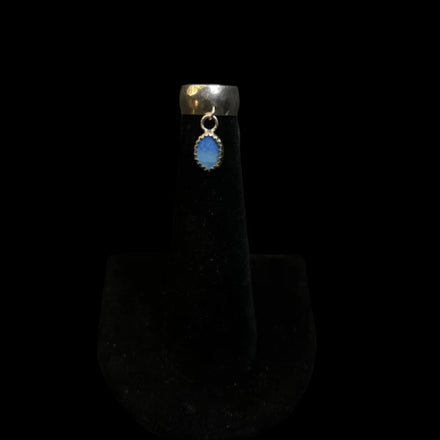 BLUE OPAL HAMMERED EAR CUFF