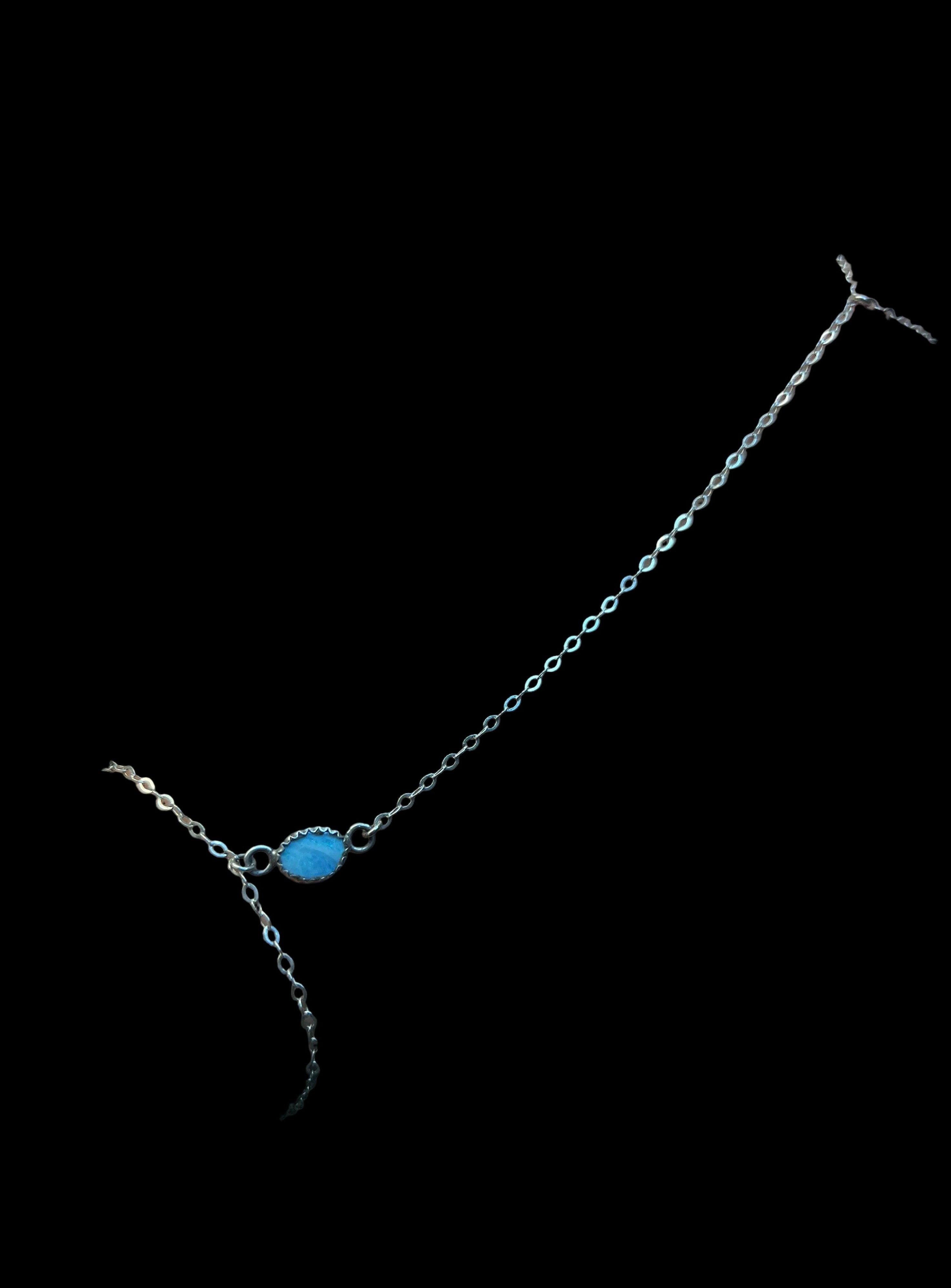 CLOUD BLUE OPAL HAND CHAIN