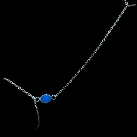DEEP BLUE OPAL HAND CHAIN