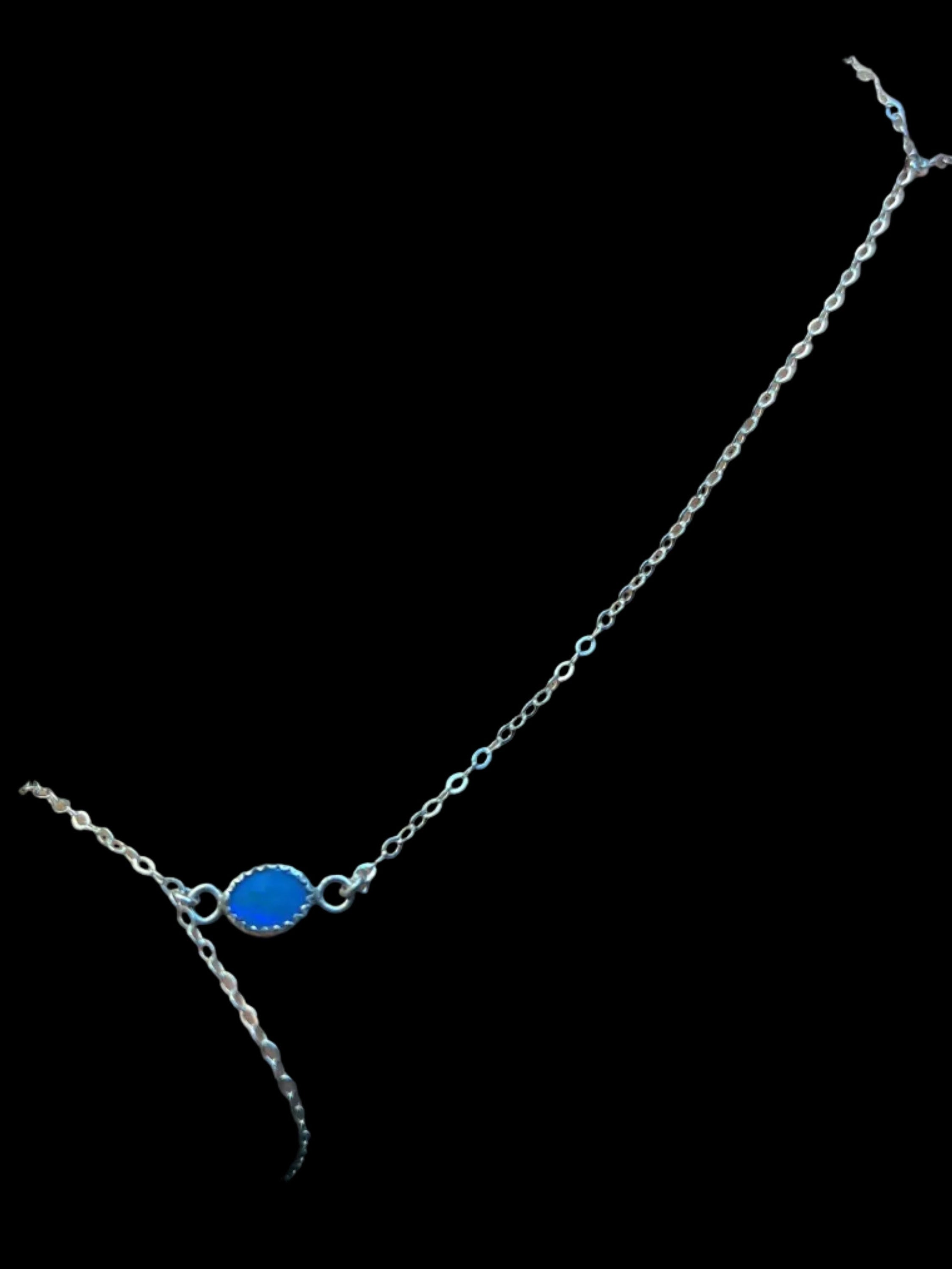 EYE BLUE OPAL HAND CHAIN