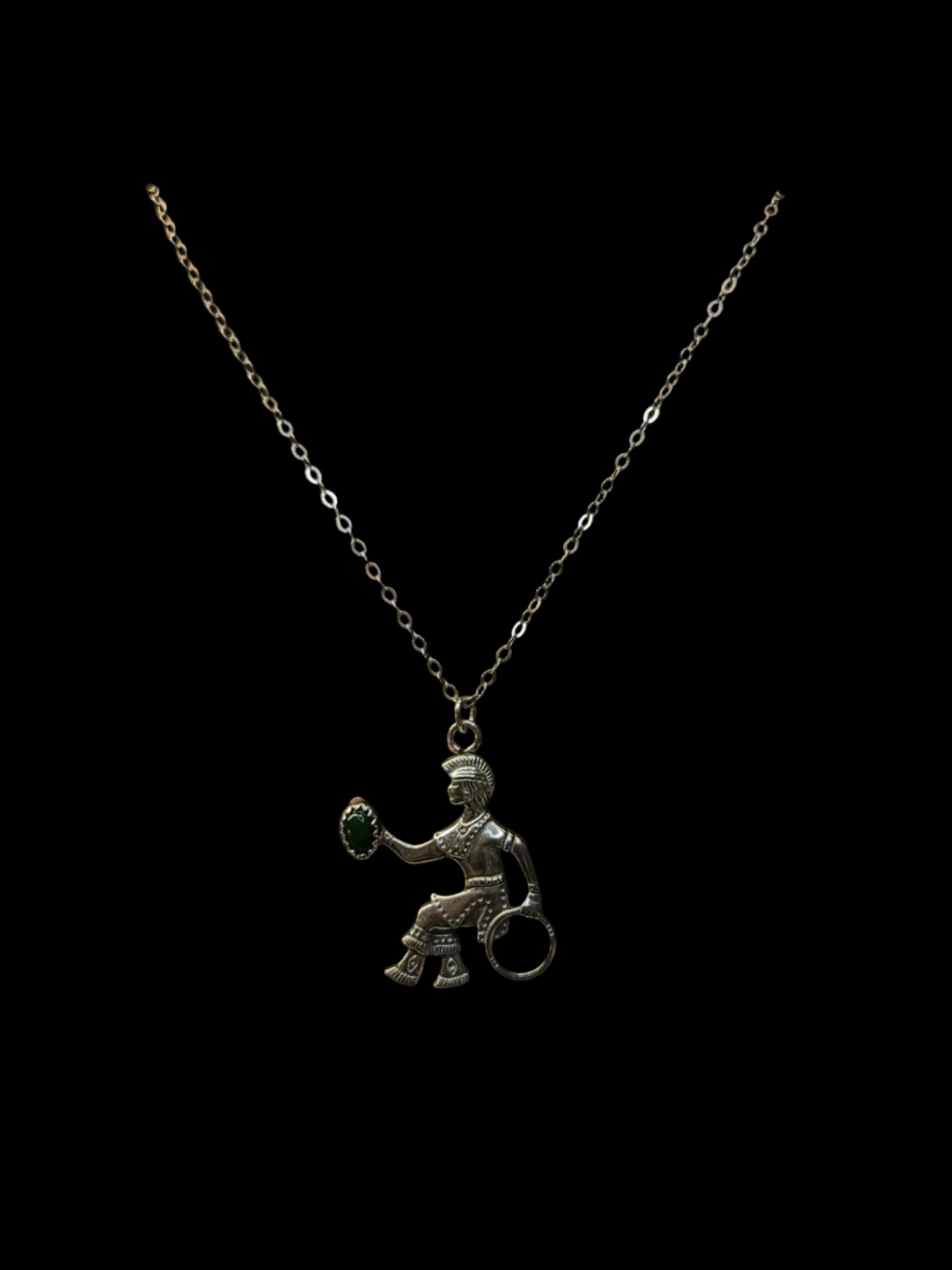 HOOPMAN WITH BLACK AUSTRALIAN OPAL PENDANT