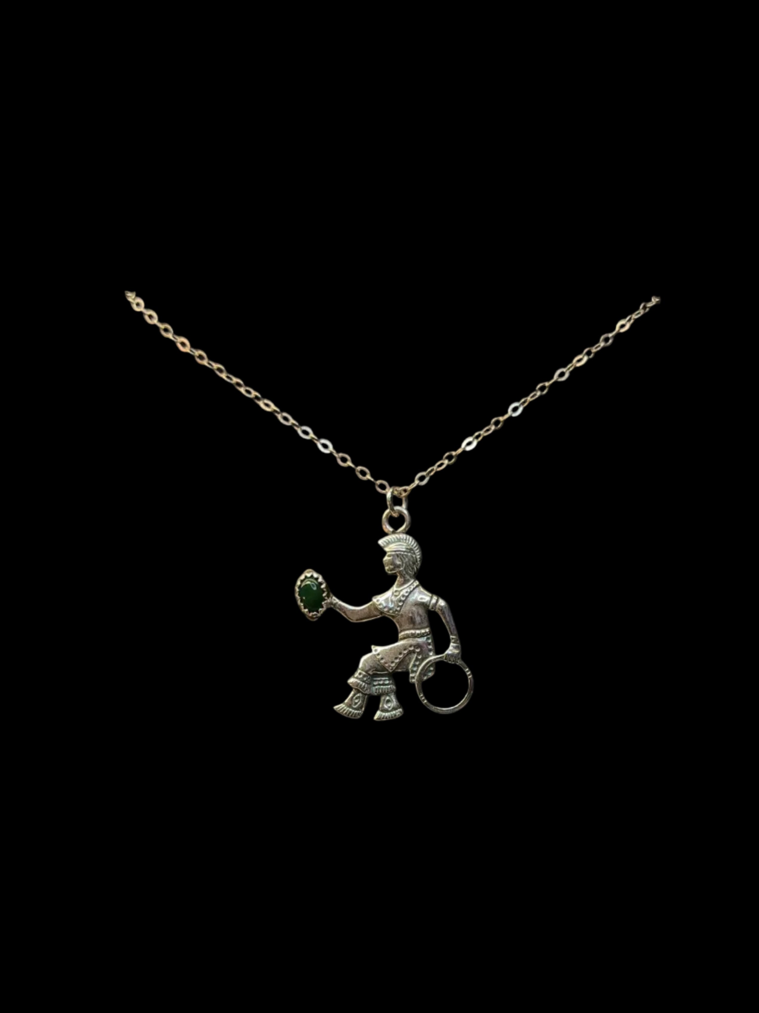 HOOPMAN WITH BLACK AUSTRALIAN OPAL PENDANT