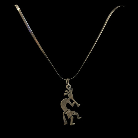 KOKOPELLI PENDANT ON SNAKE CHAIN