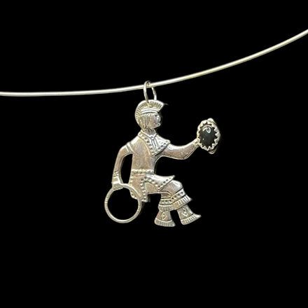 HOOPMAN WITH BLACK AUSTRALIAN OPAL PENDANT