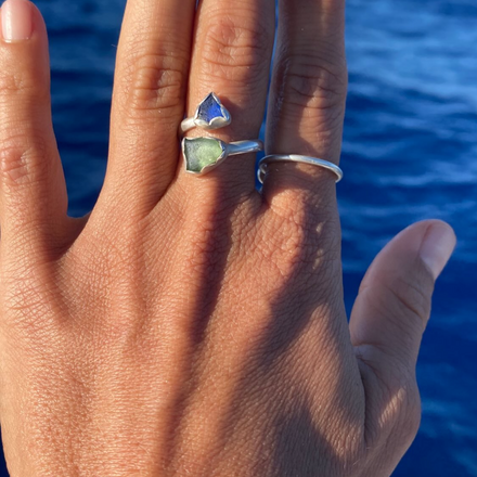 SEA GLASS ADJUSTABLE STACKER