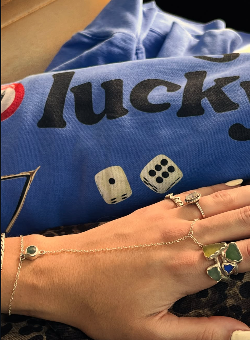 SEA GLASS STACKERS & HANDCHAIN